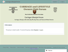 Tablet Screenshot of carriage-lifestyle-owners.com